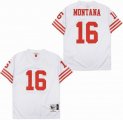 San Francisco 49ers #16 Joe Montana white throwback NFL Jerseys-SG