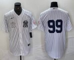 Nike New York Yankees #99 Aaron Judge white MLB baseball Jersey Joint name -BD 04