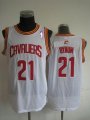 Cleveland Cavaliers BYNUM 21 throwback white nba jerseys