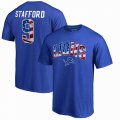 Matthew Stafford Detroit Lions NFL Pro Line by Fanatics Branded Banner Wave Name & Number T-Shirt - Royal