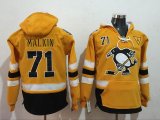 Pittsburgh Penguins #71 E.Malkin Yellow NHL Hooded Sweatshirt