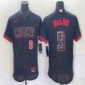 Nike Cincinnati Reds #9 Mclain black Flexbase Authentic Collection Jersey city blue-BD