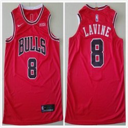 Nike Chicago Bulls #8 Zach Lavine red nba basketball jersey-TY