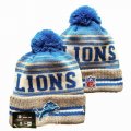 2024 Detroit Lions beige blue NFL Sports Cuffed Knit Hats