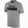 Men's Oakland Raiders Nike Heather Gray Sideline Property Of Facility T-Shirt