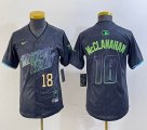 Youth Nike Tampa Bay Rays #18 Shane McClanahan black majestic baseball jersey city version 01