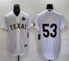 Nike Texas Rangers #53 Adolis Garcia white majestic baseball jerseys -BD 01