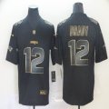 Nike New England Patriots #12 Tom Brady black gold Color Rush Limited Jersey