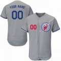 Custom Los Angeles Dodgers gray Flexbase baseball jerseys