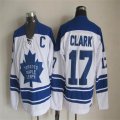 Maple Leafs Wendel Clark #17 CCM white nhl hockey Jersey C patch