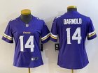 Youth Minnesota Vikings #14 Sam Darnold Purple Color Rush Limited Jersey 01