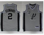 Adidas San Antonio Spurs Kawhi Leonard #2 gray NBA Jerseys