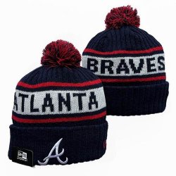 2024 Atlanta Braves dark blue white MLB Cuffed Knit Hats