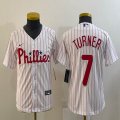 Youth Nike Philadelphia Phillies #7 Trea Turner white majestic baseball jersey