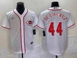 Nike Cincinnati Reds #44 Elly De La Cruz white majestic baseball jerseys -BD