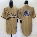 Nike San Diego Padres blank beige majestic baseball jersey Joint name -BD 02