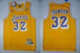 Los Angeles Lakers #32 Magic Johnson Yellow NBA Tharowback Jerseys