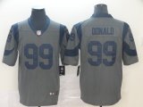 Nike Rams #99 Aaron Donald Gray Color Rush Limited Jersey Reverse version