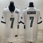 2023 super bowl Philadelphia Eagles #7 Haason Reddick white Color Rush Limited Jersey