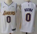 Nike NBA Los Angeles Lakers #0 Kyle Kuzma white nba basketball Jerseys