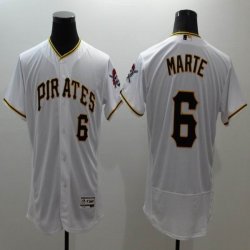 2016 Pittsburgh Pirates Starling Marte 6# white elite baseball jersey