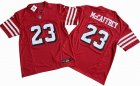 San Francisco 49ers 23# Christian McCaffrey thrwoback red Nike Vapor F.U.S.E. Limited Jersey big size