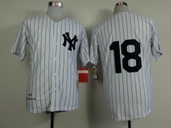 New York Yankees 18 Pinstripe throwback 1956 White mlb jersey