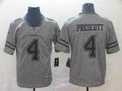 Nike Cowboys #4 Dak Prescott Hemp gray Color Rush Limited Jersey