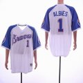 Atlanta Braves #1 Ozzie Albies white majestic Mlb baseball Jersey