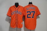 Houston Astros Jose Altuve 27# orange majestic mlb jersey