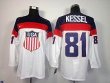 2014 NHL United States team #81 KESSEL white hockey jerseys