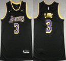 Nike Los Angeles Lakers #3 Anthony Davis black nba basketball jersey-XD