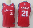 Youth Nike Philadelphia 76ers #21 Joel Embiid red basketball Jersey