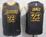 Youth Nike Los Angeles Lakers #23 LeBron James black fashion basketball jersey