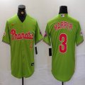 Nike Philadelphia Phillies #3 Bryce Harper green baseball jerseys Joint name-BD