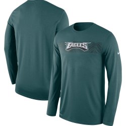 Men\'s Philadelphia Eagles Nike Midnight Green Sideline Seismic Legend Long Sleeve T-Shirt