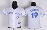 Toronto Blue Jays BAUTISTA 19# MLB Kid Jerseys white