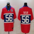 Nike New York Giants Lawrence Taylor red throwback Scarlet Vapor F.U.S.E. Limited Jersey with 100th patch