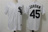 chicago White Sox #45 Michael Jordan white majestic baseball jersey