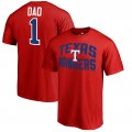 Men's Texas Rangers Fanatics Branded Red 2018 Father's Day Number 1 Dad T-Shirt