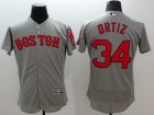 2016 Boston Red Sox # 34 David Ortiz gray elite basebll jersey