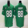 Nike Philadelphia Eagles #88 Dallas Goedert green throwback Color Rush Limited Jersey C patch