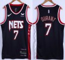 Nike Brooklyn Nets #7 Kevin Durant black NBA Jersey 75th city version-XD