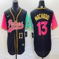 Nike San Diego Padres #13 Manny Machado black red green MLB Baseball jerseys Joint name-BD