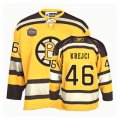 Boston Bruins 46# Krejci Yellow NHL hockey jerseys