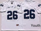 Youth Penn State Nittany Lions #26 Saquon Barkley white college football jersey