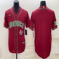 2023 World Cup Mexico red blank majestic baseball jerseys 06