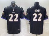 Nike Baltimore Ravens #22 Derrick Henry black Color Rush Limited Jersey