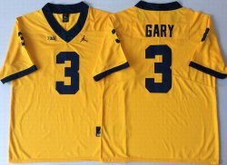 Jordan Brand Michigan Wolverines #3 Gary Yellow College Football Elite Jersey-PNS