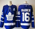 Adidas Toronto Maple Leafs #16 Mitch Marner blue hockey jersey with A patch